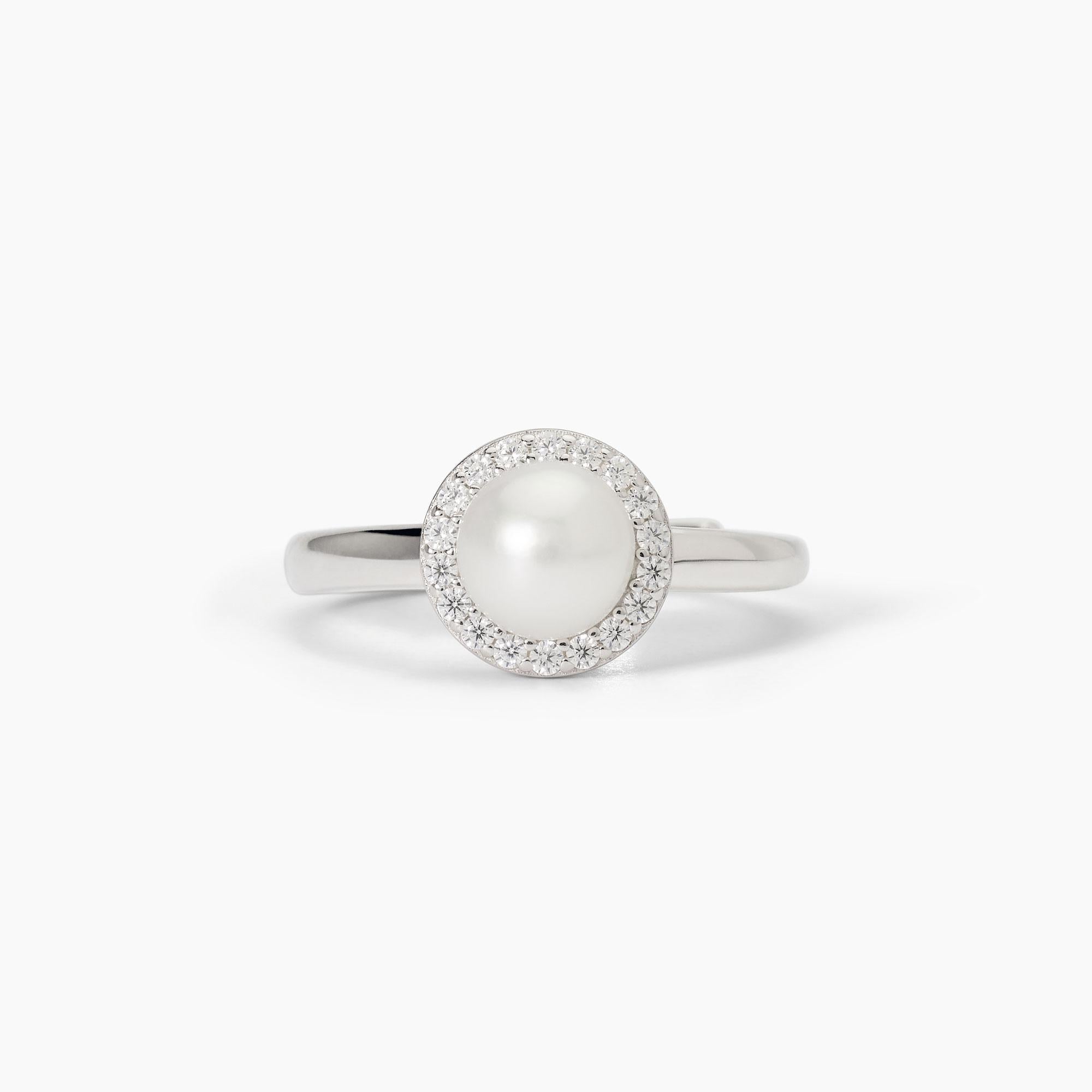 Mabina 523400 Anello perla coltivata e zirconi
