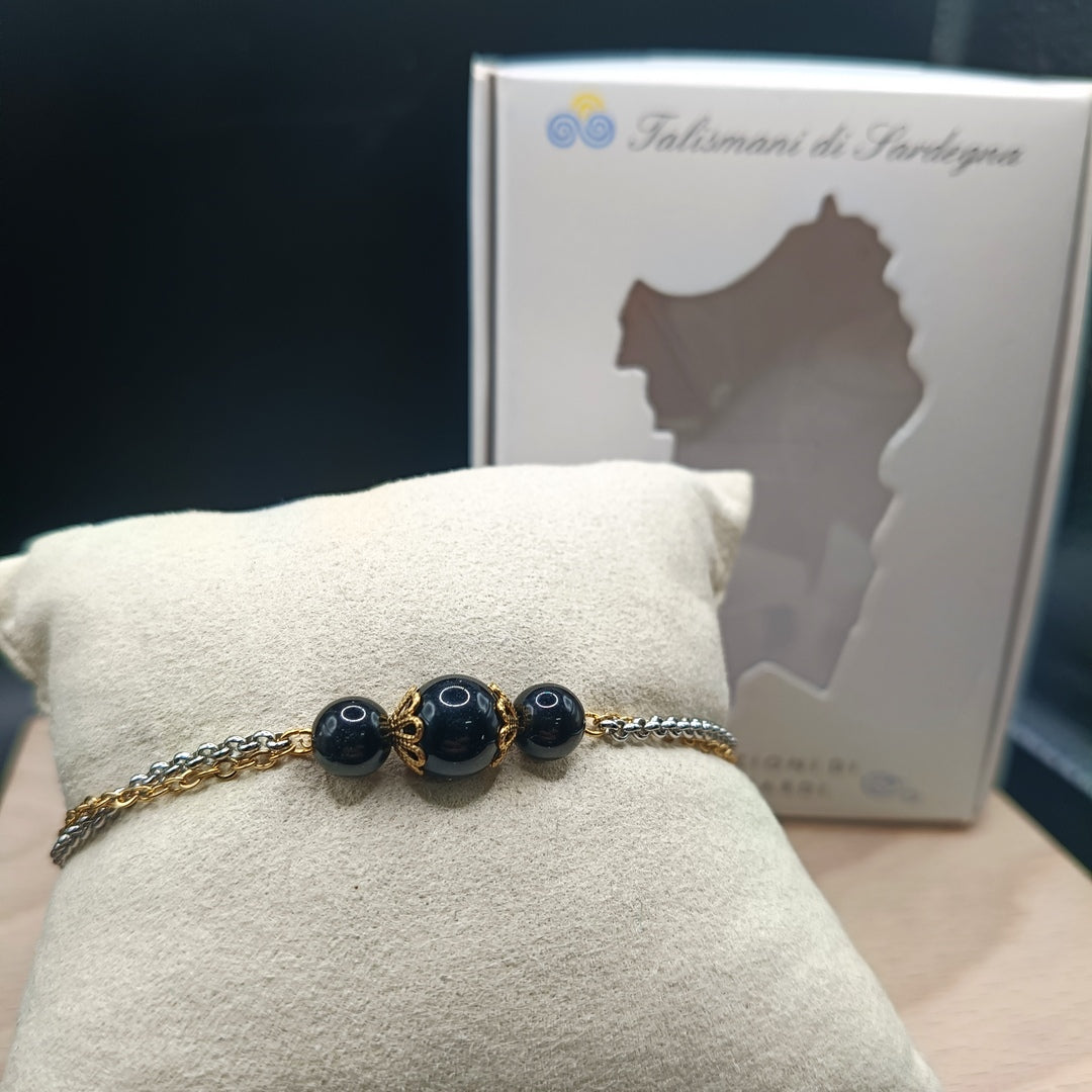 TDS Bracciale bicolore con Su Coccu