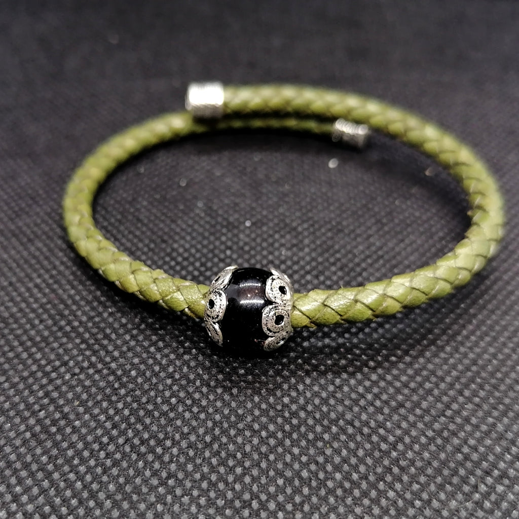FIT 7881COC Bracciale COCCO semirigido treccia in pelle