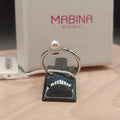 Mabina Anello perla 5mm. coltivata e zirconi