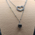 ODJ Collanina doppia con Cocco e Cuore zirconato grande