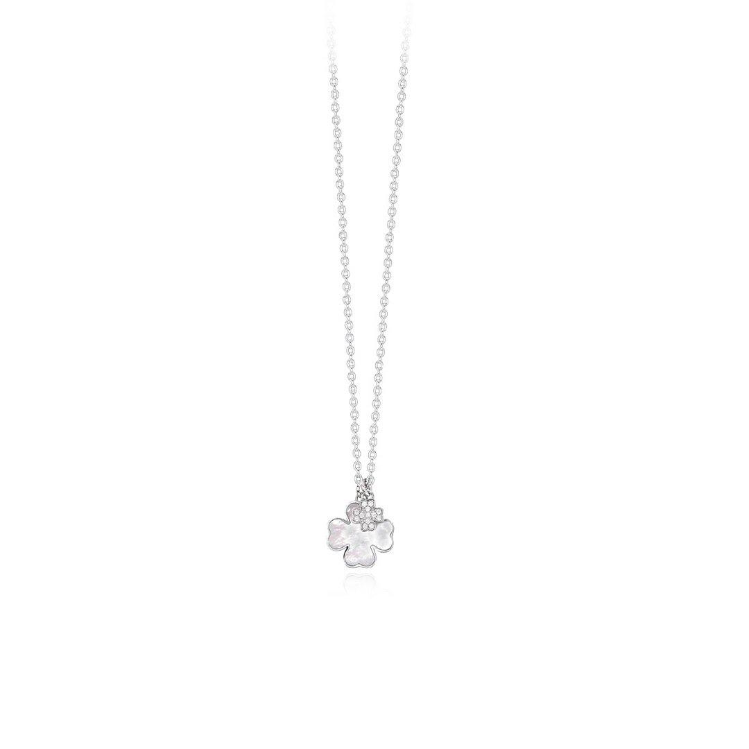 Mabina collana Quadrifoglio madreperla 553266 - pianaecasti-gioielleria