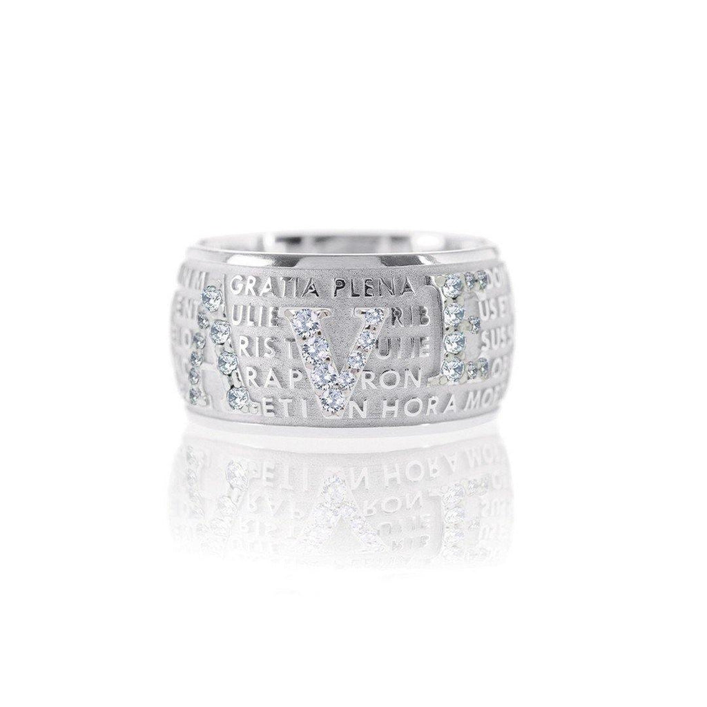 Anello Agios Precem Mater Zirconi - pianaecasti-gioielleria