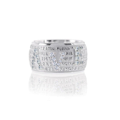 Anello Agios Precem Mater Zirconi - pianaecasti-gioielleria