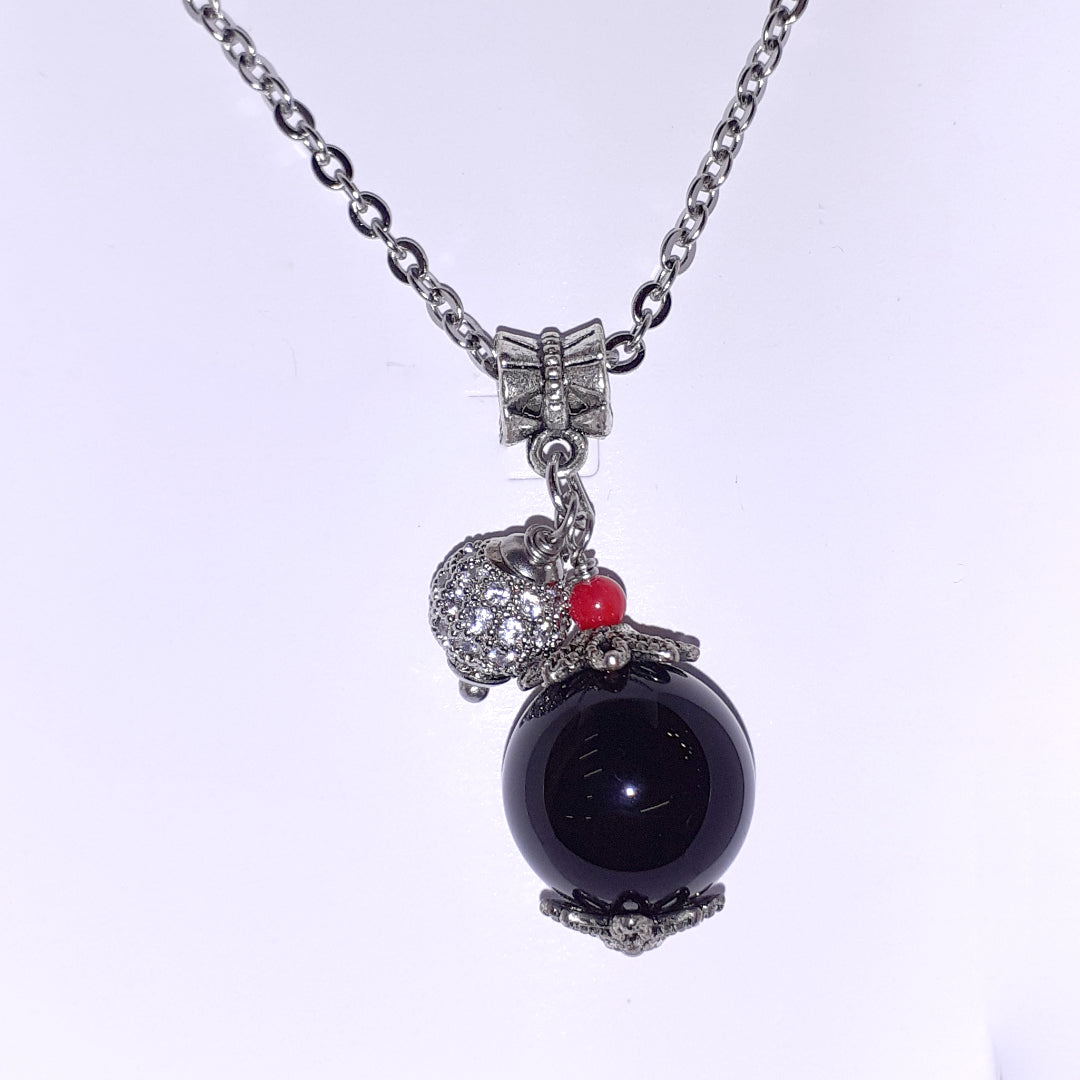 TDS BP32001RS Catenina con sfera colorata e zirconata